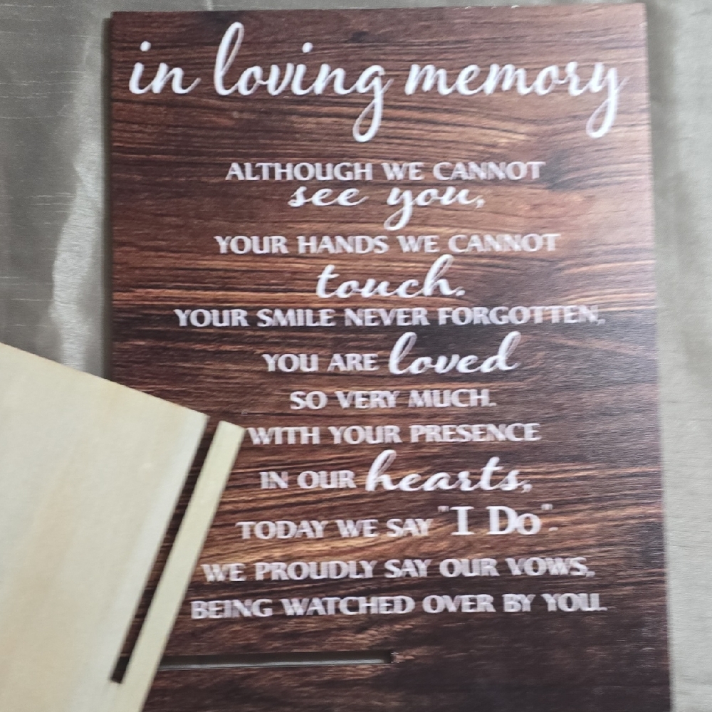 In Loving Memory Wooden Sign